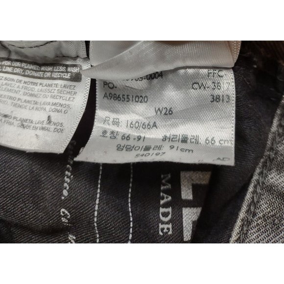 Levi's Made & Crafted Twig High Slim Black Jeans Charcoal Wash Women's 26 x 27 - Picture 7 of 9